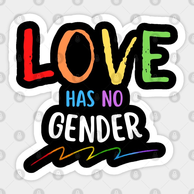 Love Has No Gender Sticker by EACreaTeeve